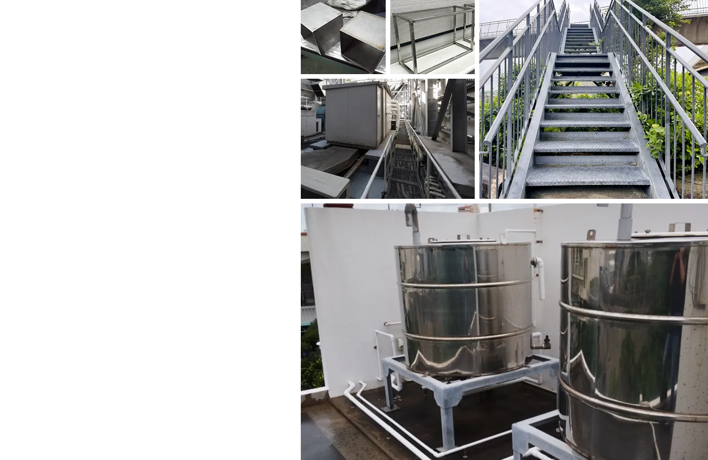 建物の機能をつくり、支え、守る 配線・配管、各種水槽、保守機能など 設備の制作で建物を形作ります
